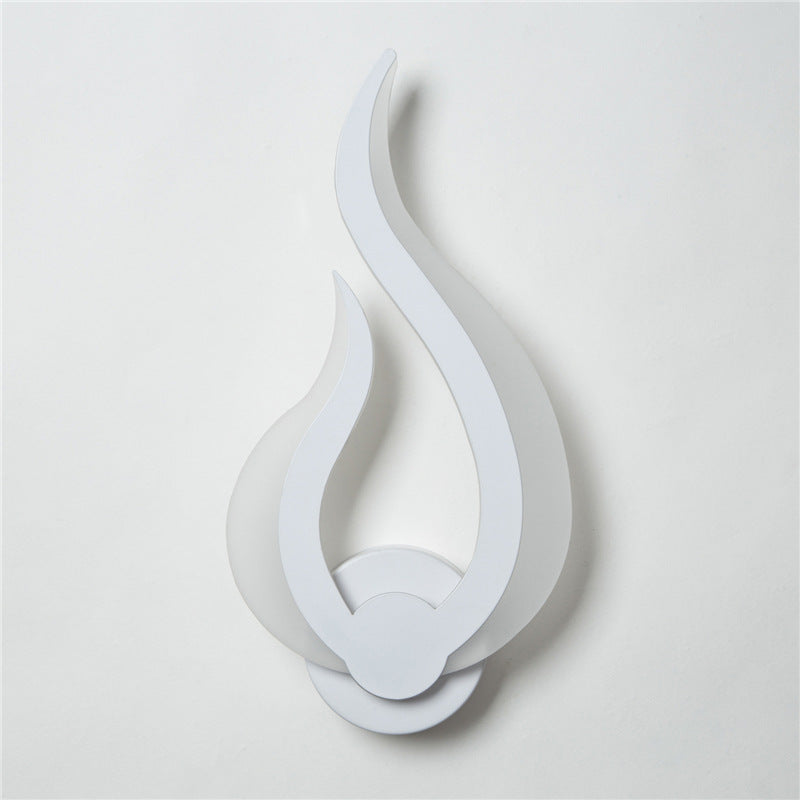 Decorative Flame Shaped Wall Sconce Acrylic Corridor LED Wall Mounted Light in White