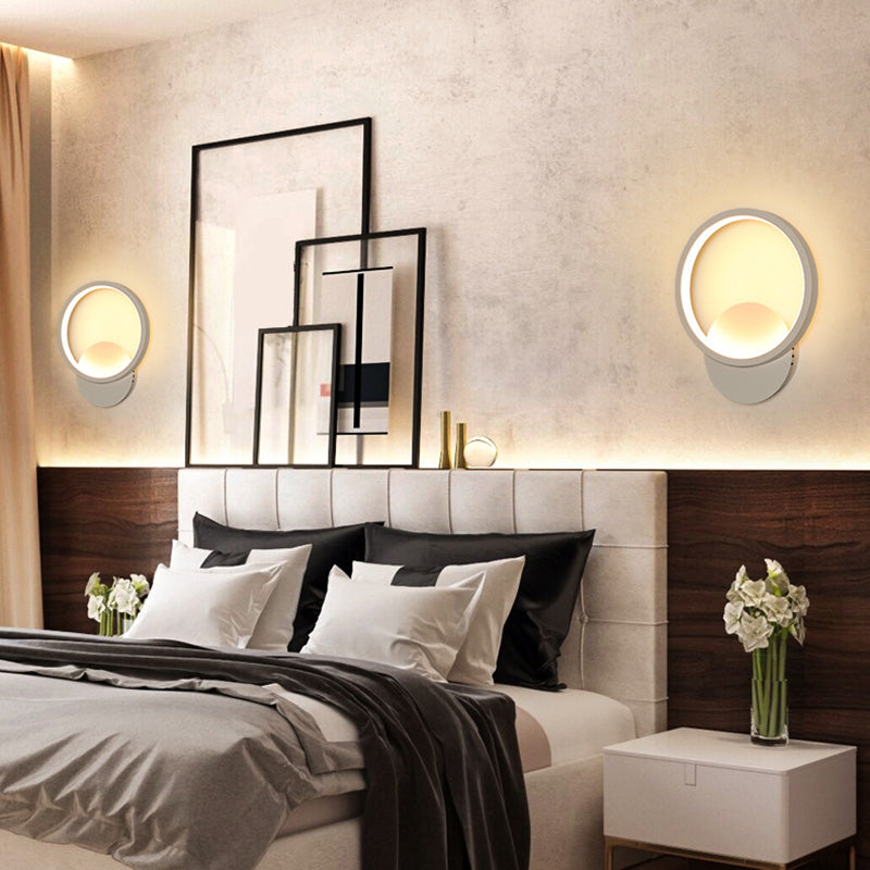Wit geometrisch gevormde wandlicht Simplicity Led metalen wandlamp SCONCE voor trap