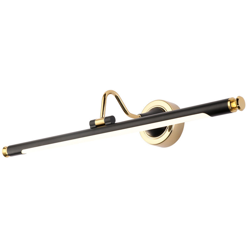 Adjustable Tube Metal Picture Light Vintage Bath Vanity Lighting Fixture in Gold and Black