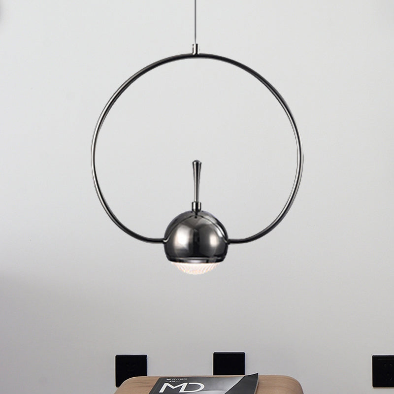 Rectangulaire / triangulaire / circulaire Cadre de fil Plafond Pendant Métal contemporain 1 Light Chrome / Gol Pendant Lightture pour chambre à coucher