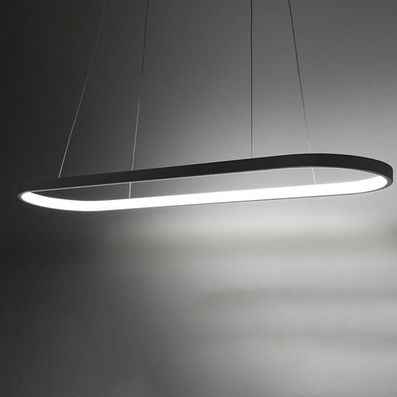 Flow Shape Ceiling Hang Light Artistic Metal Dining Room LED Pendant Lighting Fixture