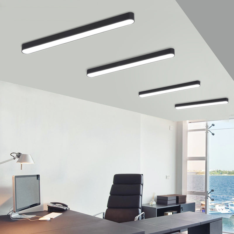 Elliptische vergaderruimte plafondinbouwlamp Aluminium minimalistische LED-inbouwlamp