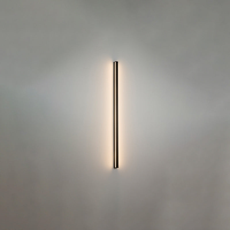 Lineare Flush Mount Wall Leuchten Einfachheit Metall Flur LED -Wandhalterung Licht in Schwarz