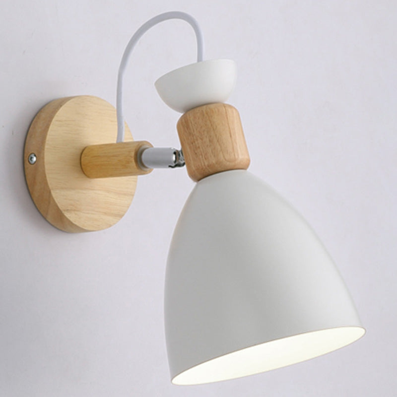 Rotatable Schatten Metall Wand montiert Lesen leichter Makkaronstil 1-Licht-Wandlampe für Schlafzimmer