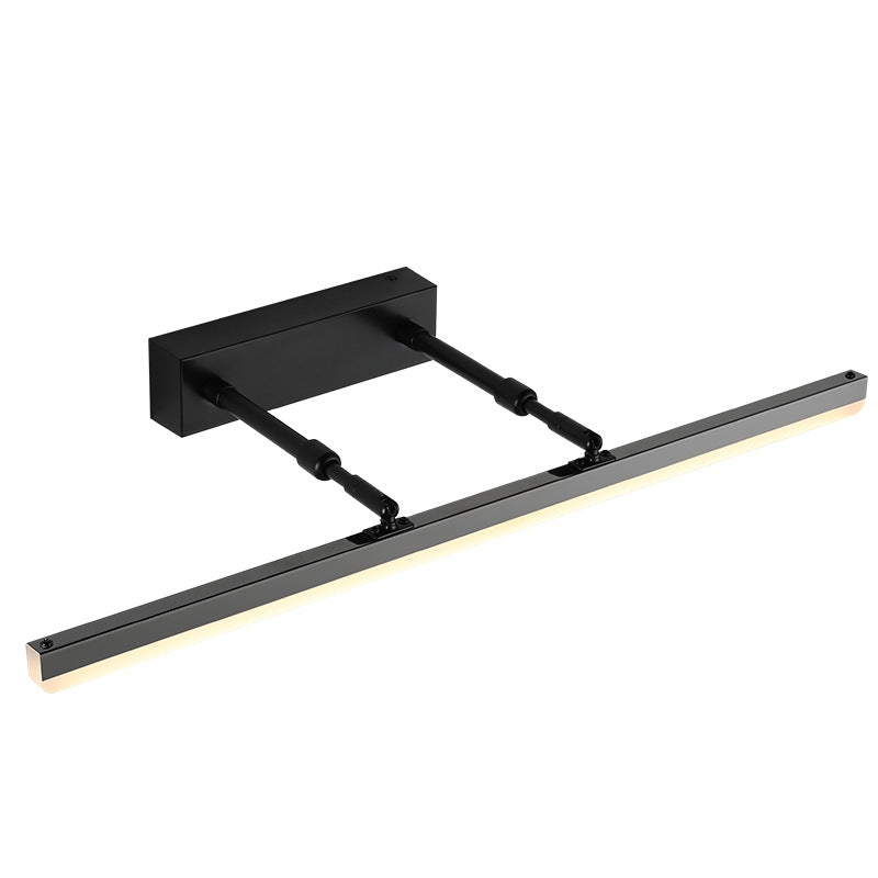 Minimalist Linear Sconce Light Fixture Metal Bathroom LED Vanity Lamp with Extendable Arm