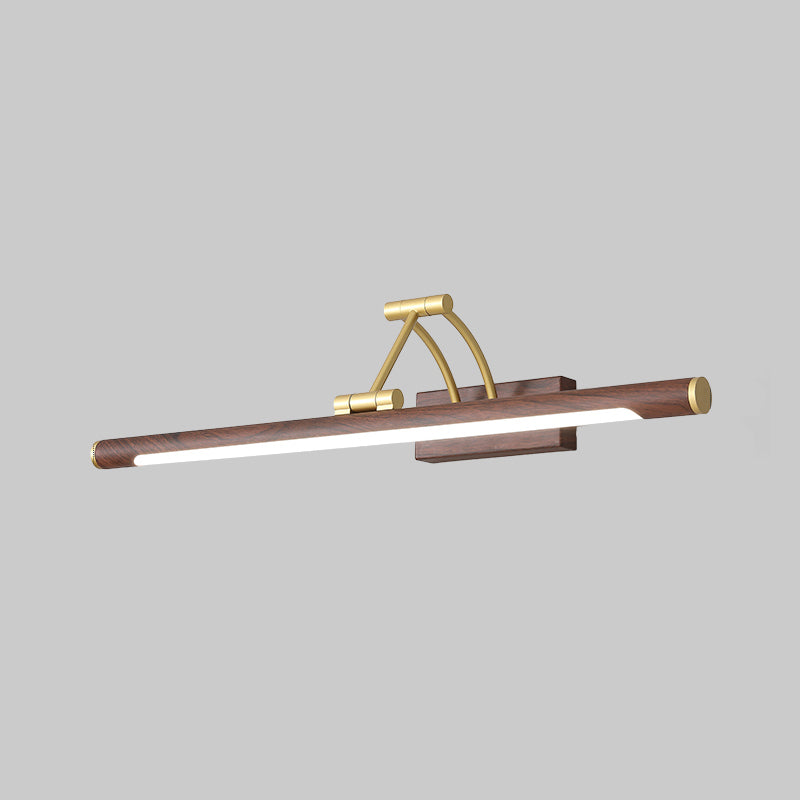 Minimalist Tube Shaped Vanity Light Fixture Acrylic LED Wall Mount Lamp with 3-Joint Swing Arm