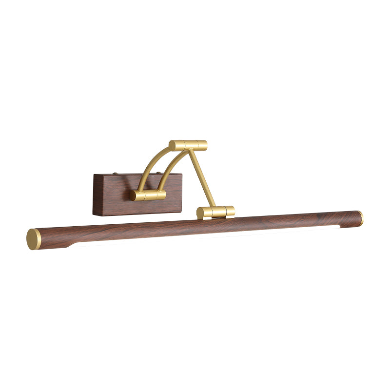 Minimalist Tube Shaped Vanity Light Fixture Acrylic LED Wall Mount Lamp with 3-Joint Swing Arm