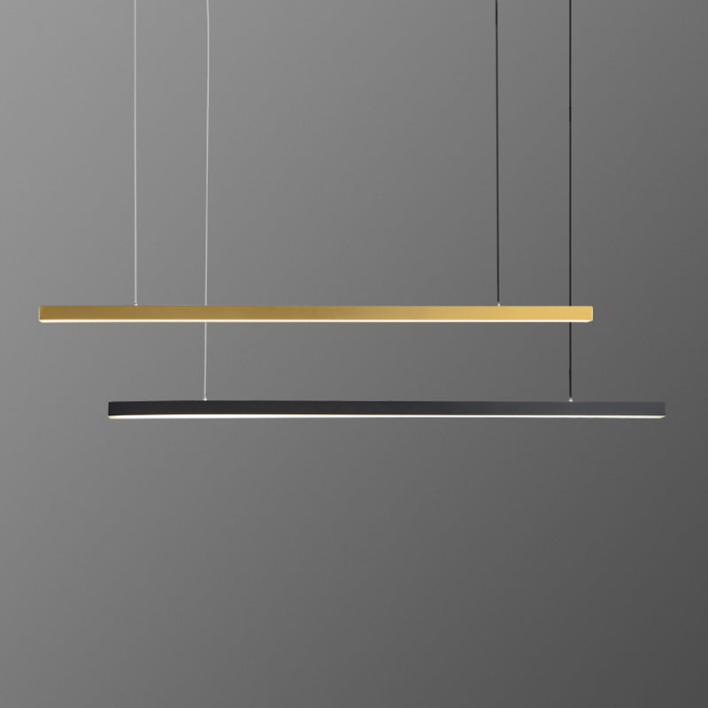 Metal Stick Suspended Lighting Fixture Simplicity LED Hanging Light for Dining Room