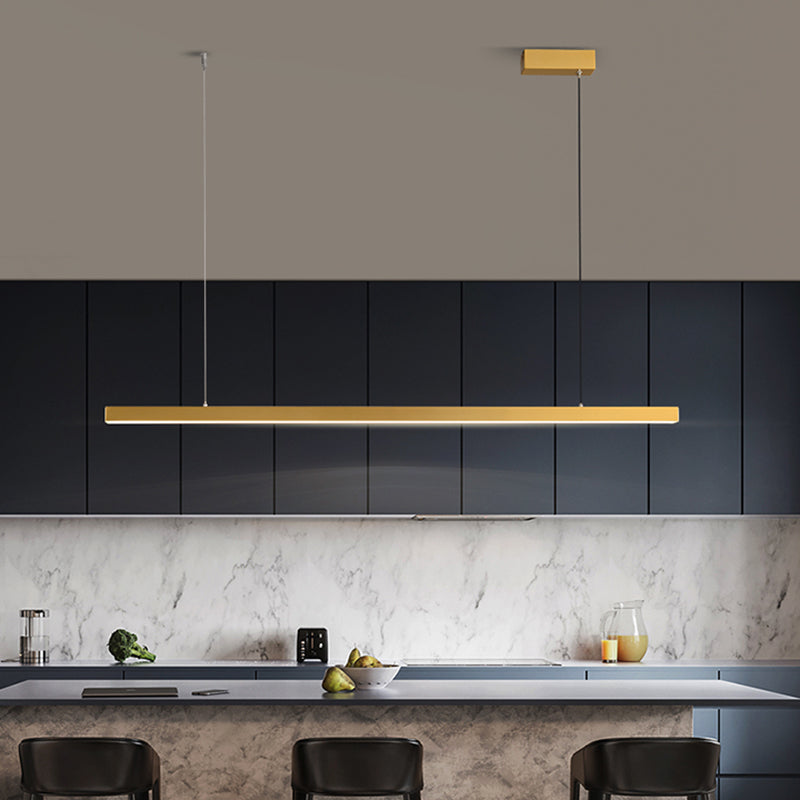 Metal Stick Suspended Lighting Fixture Simplicity LED Hanging Light for Dining Room