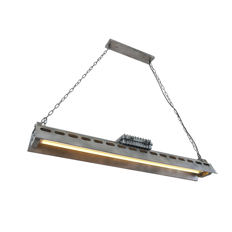Accesorio de iluminación de la isla triangular metal estilo loft lámpara de billar de restaurante 1 cabeza