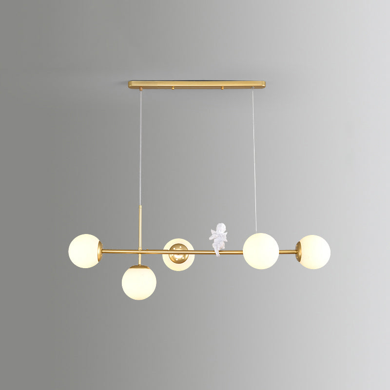 Modo Island Light Postmodern Glass 5-Light Suspended Lighting Fixture for Restaurant