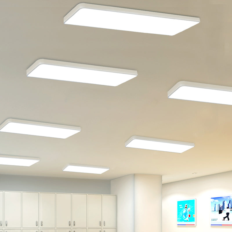 Office Ceiling Mounted Light Modern LED Flush Light with Rectangular Acrylic Shade