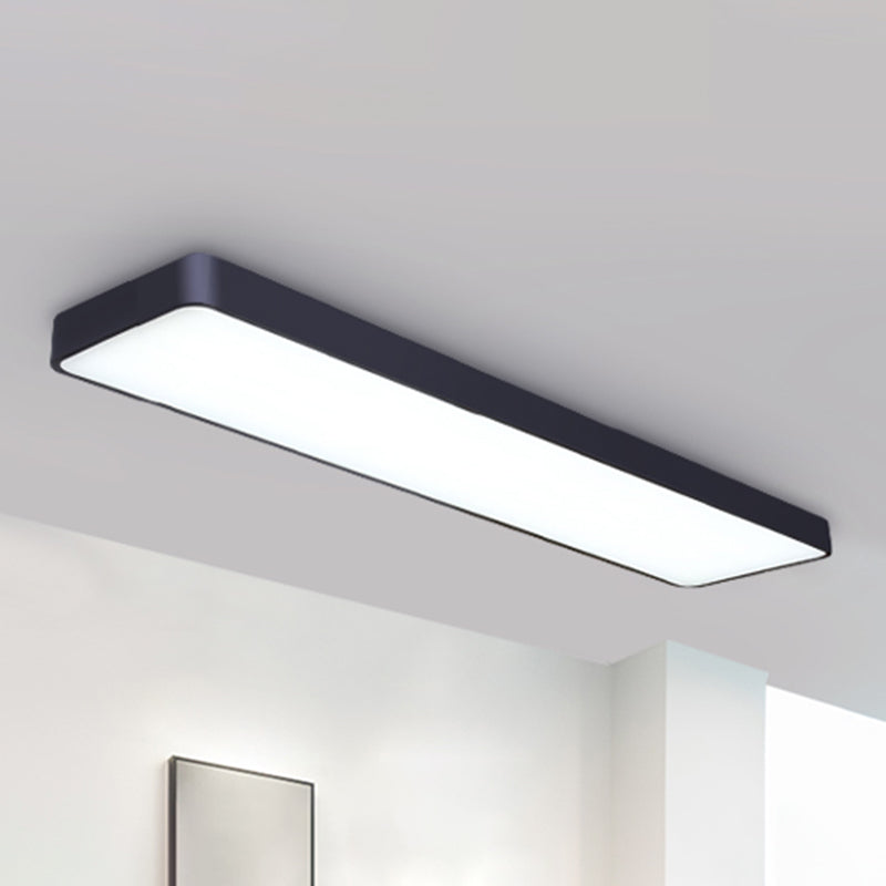 Office Ceiling Mounted Light Modern LED Flush Light with Rectangular Acrylic Shade