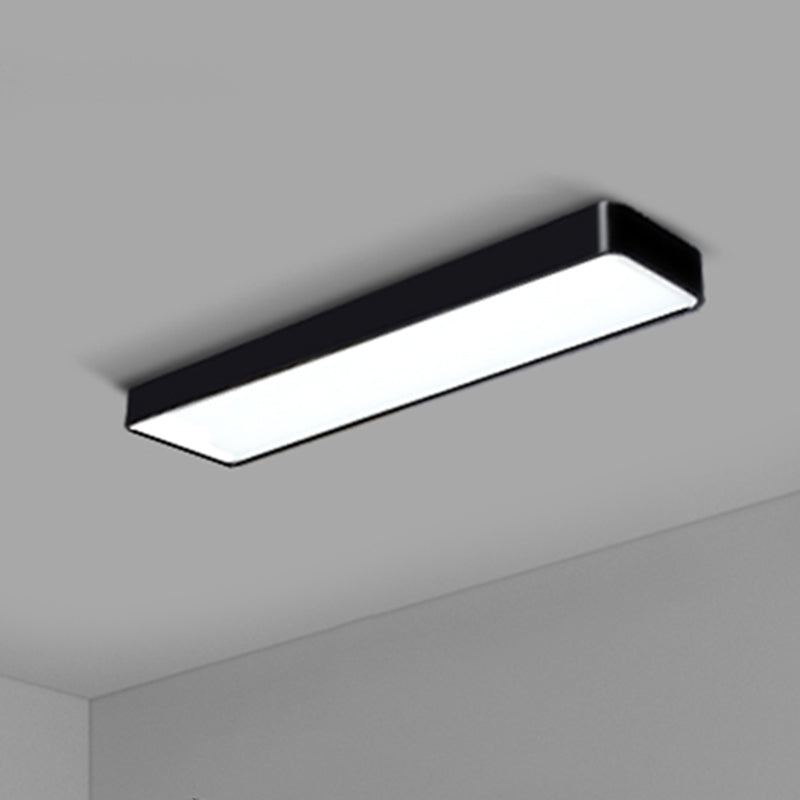 Office Ceiling Mounted Light Modern LED Flush Light with Rectangular Acrylic Shade