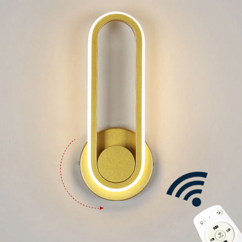 Lámpara de montaje de pared oblonga rotativa de la pared LED de metal nórdico iluminación de pared para dormitorio