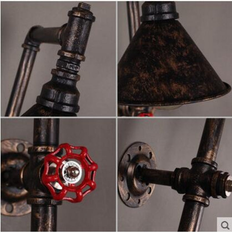 Rost konische Wandlampe Industriestil Metall 1-Licht-Korridor Wandhalterung Laterne