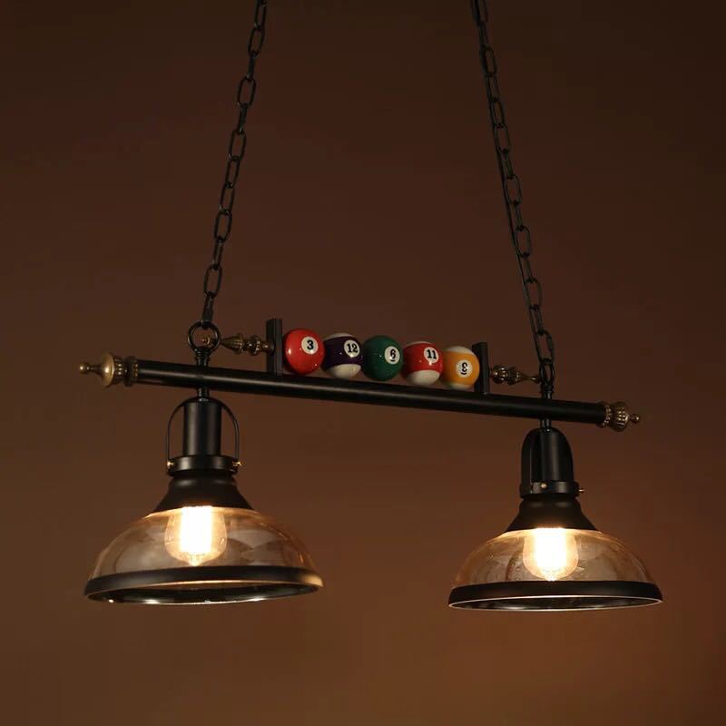 Bowl Shade Billiards Light Industrial Style Metal Island Light Fixture for Restaurant