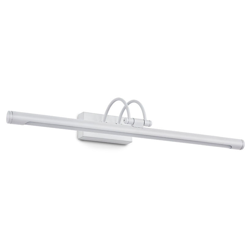 Minimalistic LED Wall Sconce Lighting Tubular Adjustable Vanity Light with Plastic Shade