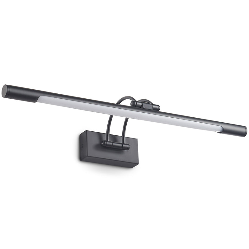 Minimalistic LED Wall Sconce Lighting Tubular Adjustable Vanity Light with Plastic Shade