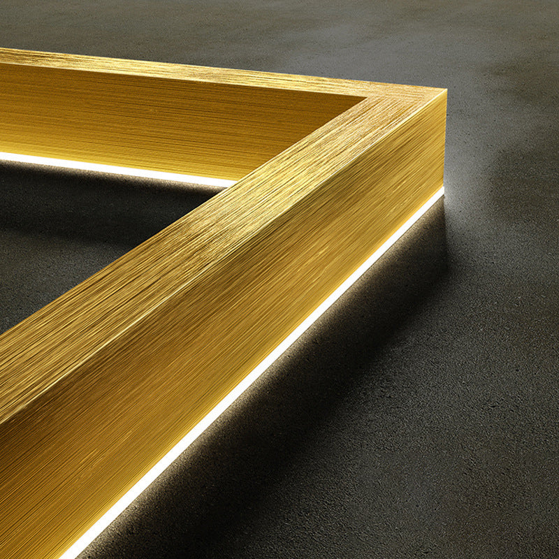 Plafonnier LED rectangulaire réglable, salon contemporain en aluminium, proche du plafonnier