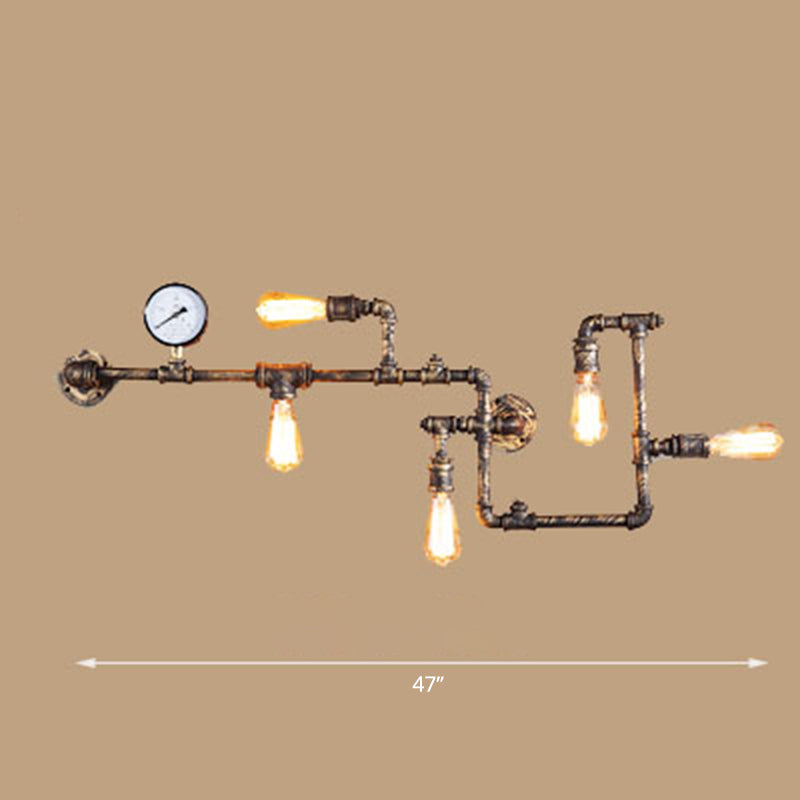 Éclairage d'applications murales de 5 têtes Pièce à eau industrielle et mange de pression Mural Mural pour restaurant