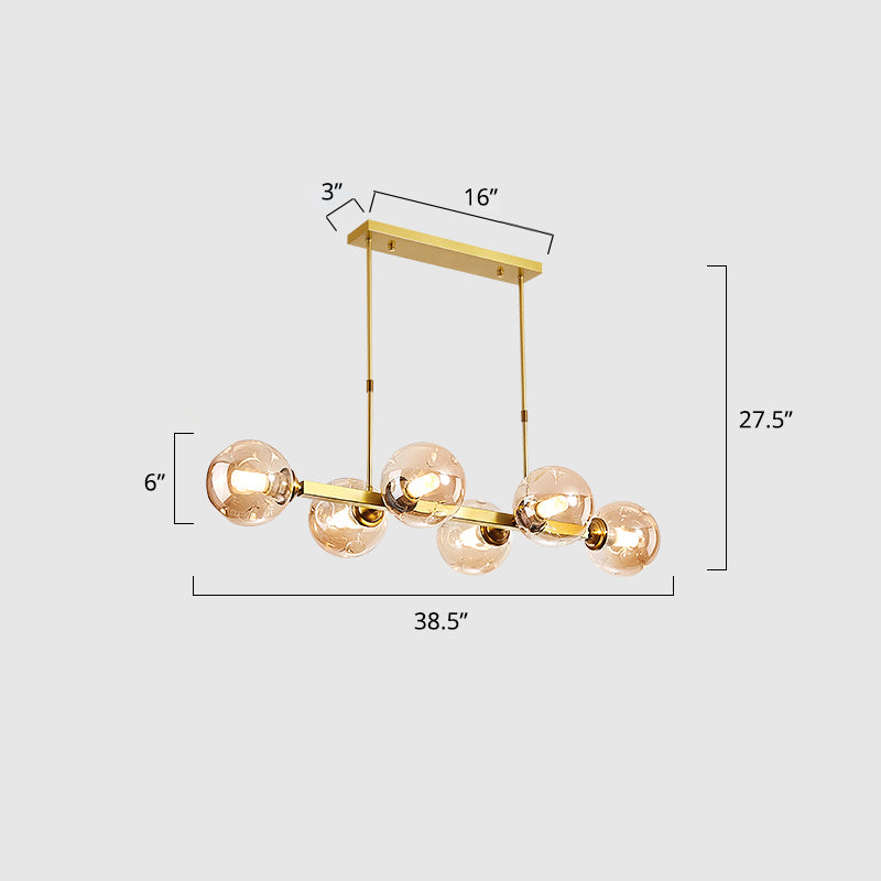 Sfera Sfolla di vetro di vetro di soffietto a mano Light Penderant Lighting for Restaurant