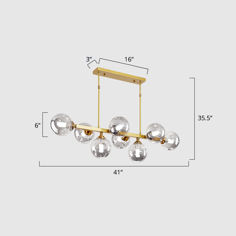 Sfera Sfolla di vetro di vetro di soffietto a mano Light Penderant Lighting for Restaurant