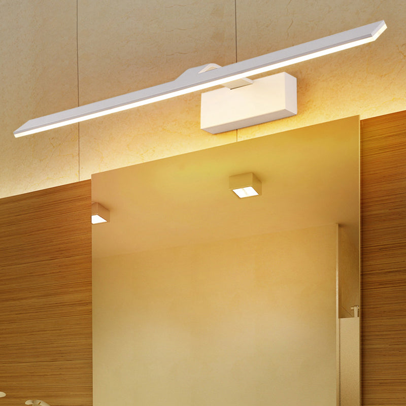 Miroir LED de bain en forme de bar Lumière acrylique Éclairage de paroi de vanité minimaliste