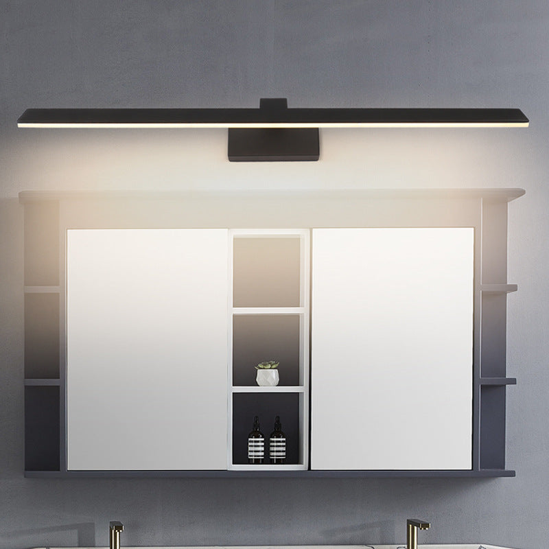 Miroir LED de bain en forme de bar Lumière acrylique Éclairage de paroi de vanité minimaliste