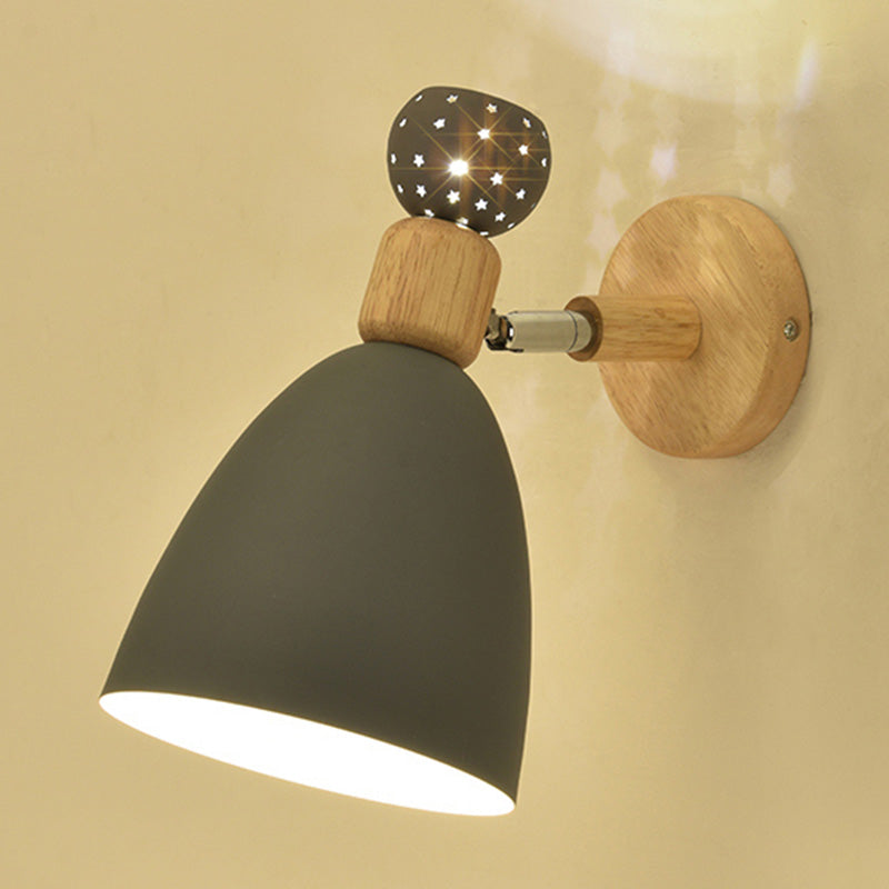 Creative Macaron Bell Wall Monte Light Metal 2 Light Sconcetto muro con ritagli a stella