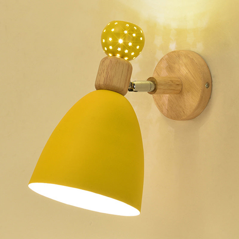 Creative Macaron Bell Wall Monte Light Metal 2 Light Sconcetto muro con ritagli a stella