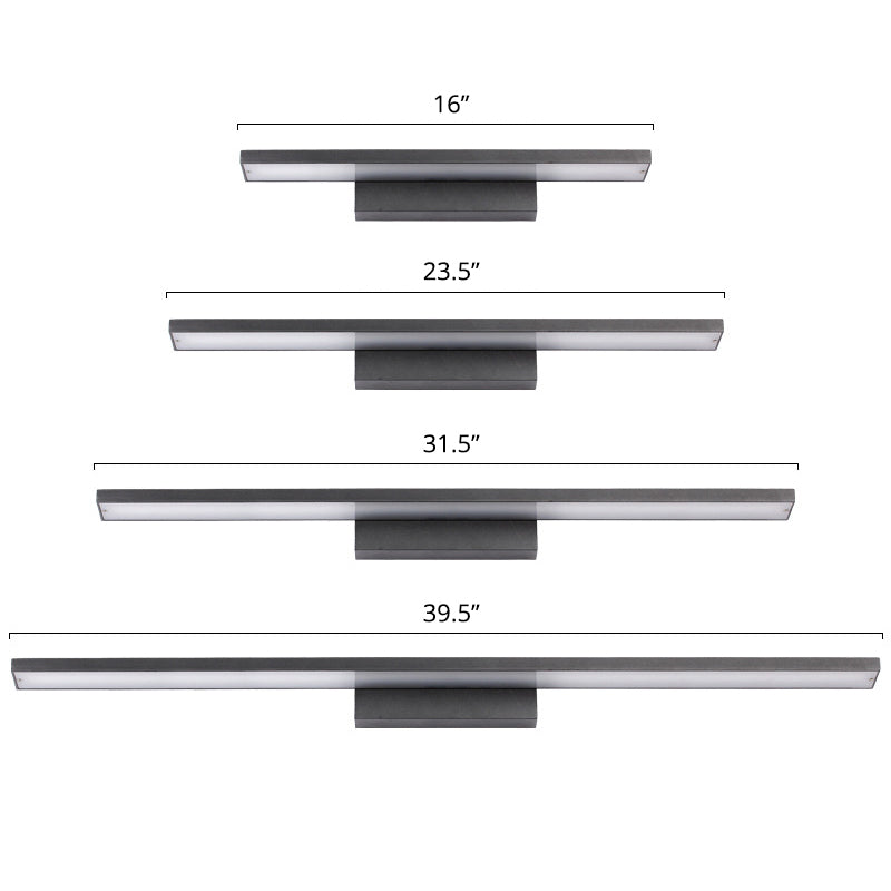 Modern Rectangular LED Wall Light Sconce Aluminum Bathroom Vanity Lighting Ideas