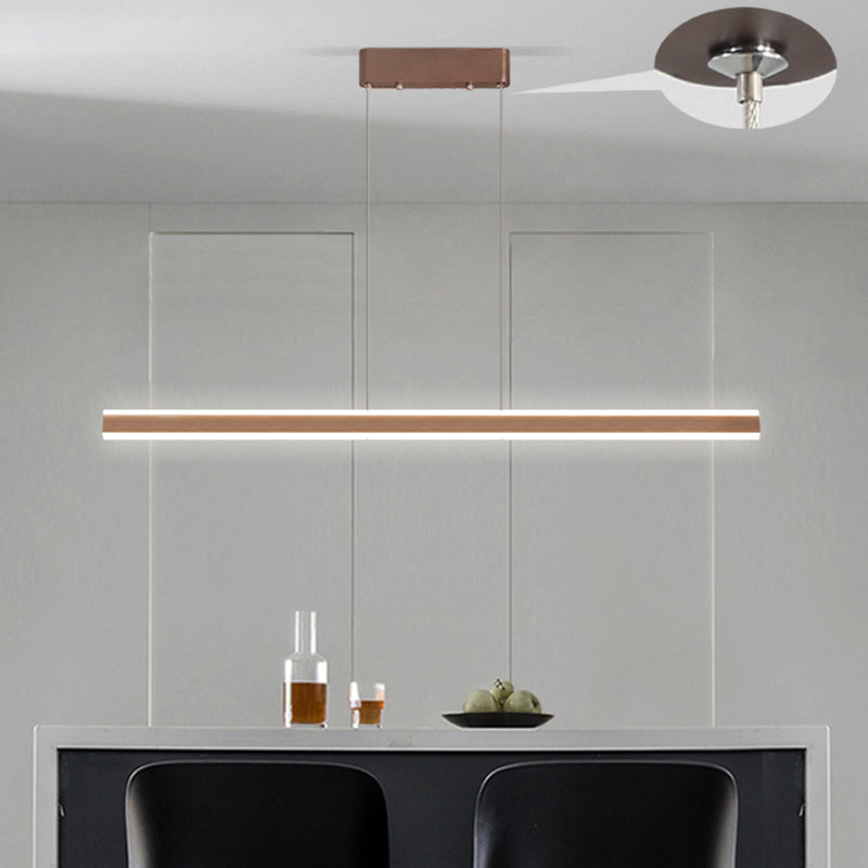 Triangular Pole Shaped Island Light Simple Aluminum LED Hanging Lamp for Restaurant