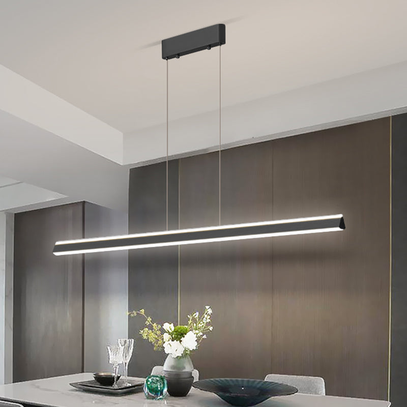 Triangular Pole Shaped Island Light Simple Aluminum LED Hanging Lamp for Restaurant