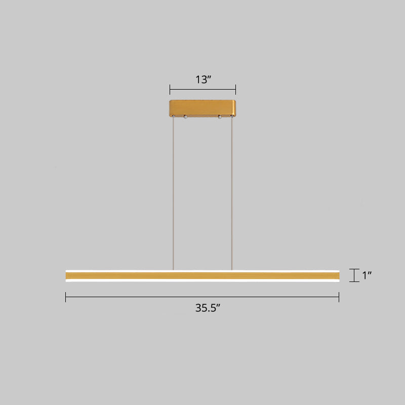 Triangular Pole Shaped Island Light Simple Aluminum LED Hanging Lamp for Restaurant