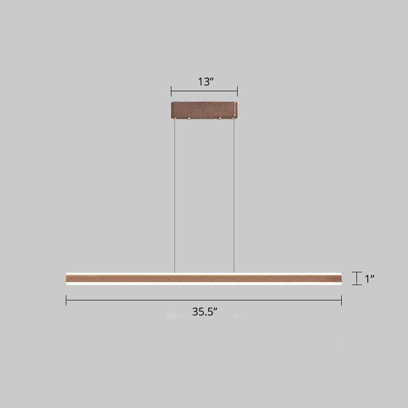 Triangular Pole Shaped Island Light Simple Aluminum LED Hanging Lamp for Restaurant