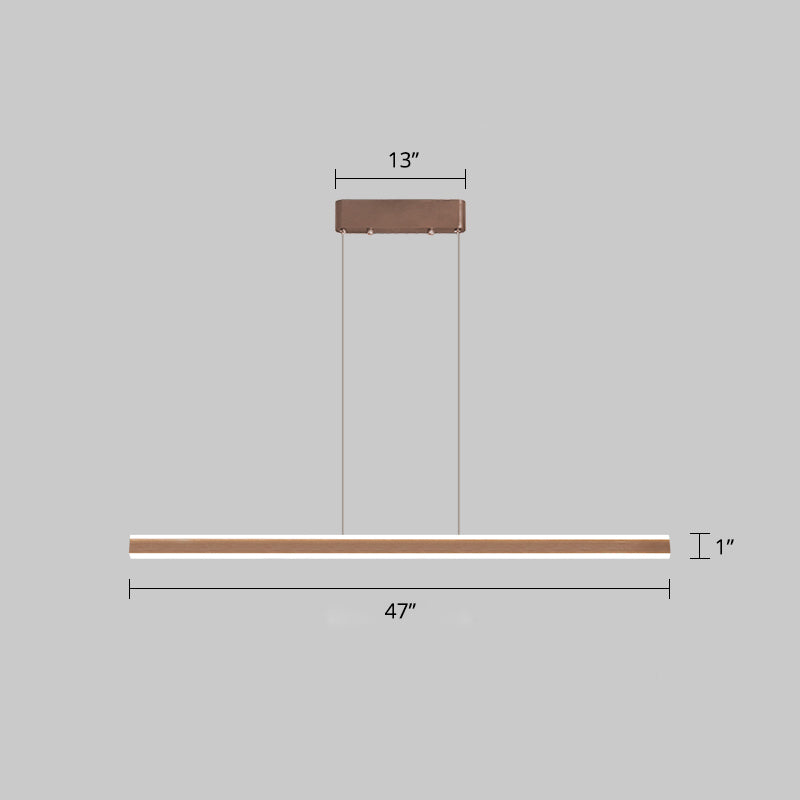 Triangular Pole Shaped Island Light Simple Aluminum LED Hanging Lamp for Restaurant