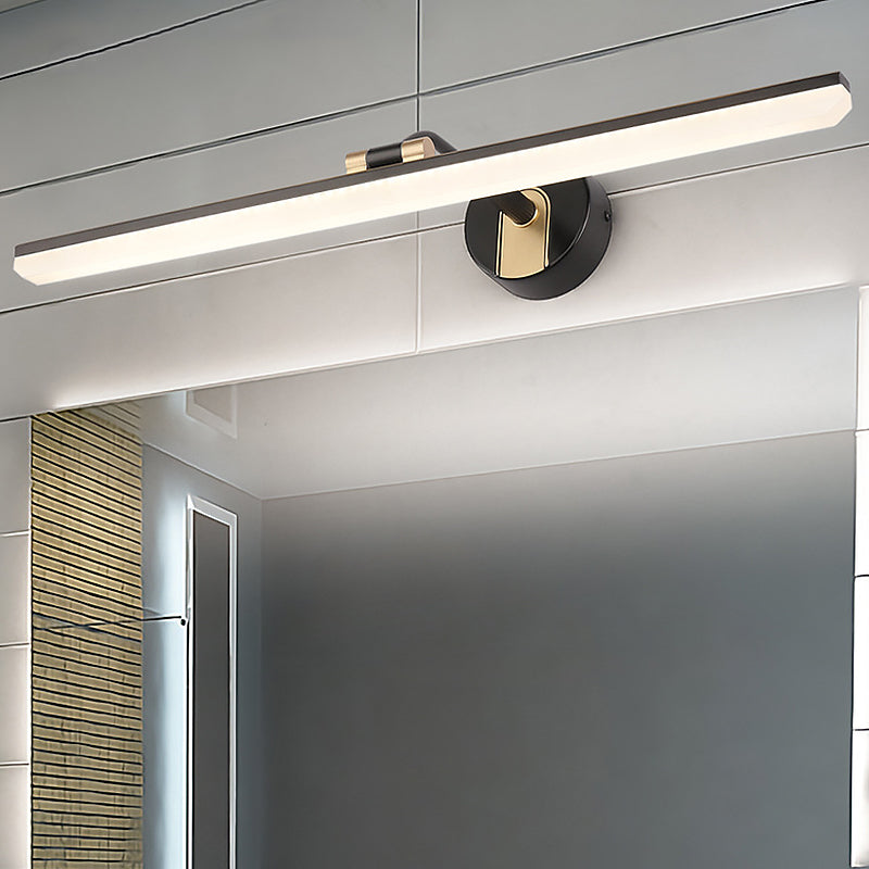 Swing Arm LED Bath Bar Minimalism Acrylic Wall Mounted Vanity Light for Bathroom