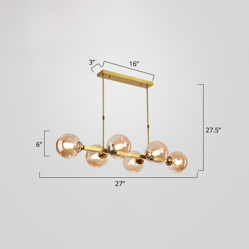 Bubbles Restaurant Island Pendant Light Glass Postmodernism Hanging Light Fixture