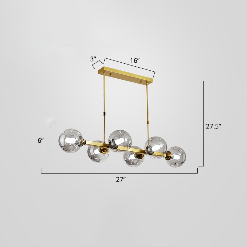 Bubbles Restaurant Island Pendant Light Glass Postmodernism Hanging Light Fixture