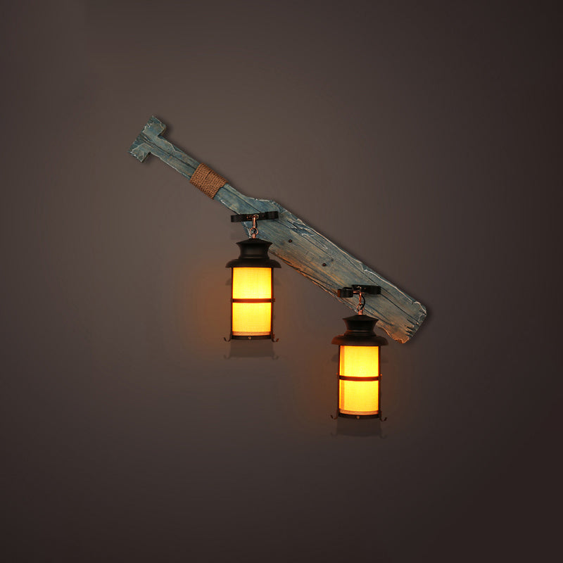 Nautical Geometrical Wall Lamp Wooden Wall Mount Lighting Fixture for Living Room