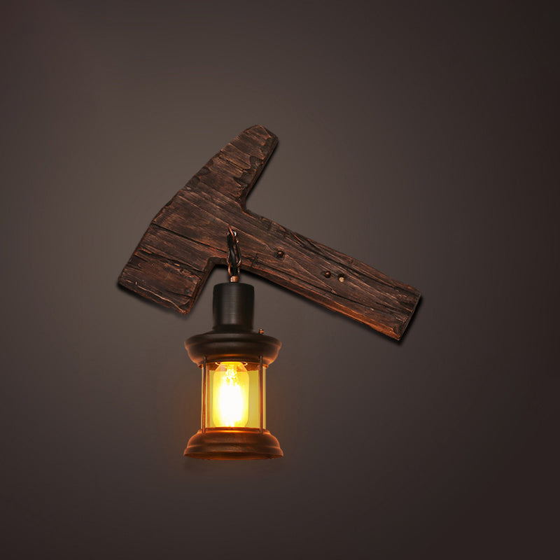Nautical Geometrical Wall Lamp Wooden Wall Mount Lighting Fixture for Living Room