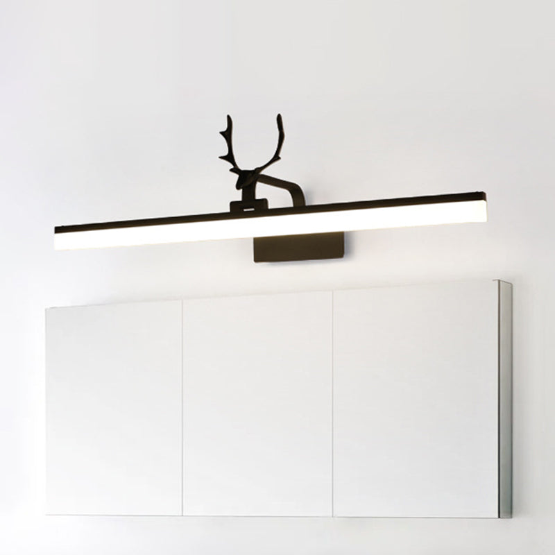 Vanité LED linéaire Miroir Light Country Style Acrylique Ajustement Ajustement des applications murales
