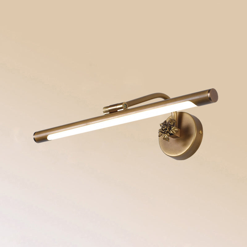 Adjustable Tube Bath Vanity Mirror Light Vintage Metal LED Wall Mount Light Fixture
