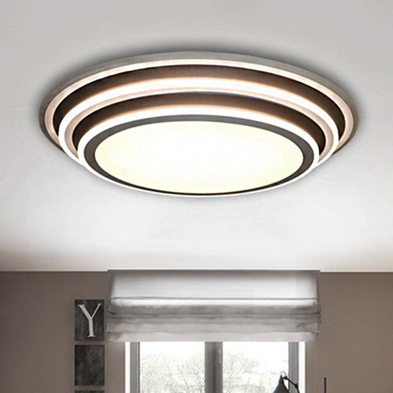 Multi-Layer Bedroom Flushmount Lighting Acrylic 19.5"/32" Wide Simple LED Flush Ceiling Light in Warm/White Light