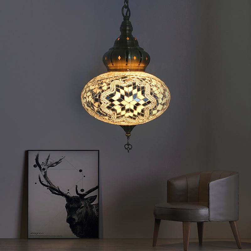 Sferische plafondlamp Vintage Wit/rood/blauw glas 1/5 bollen Hanglampje Lamp voor koffiehuis