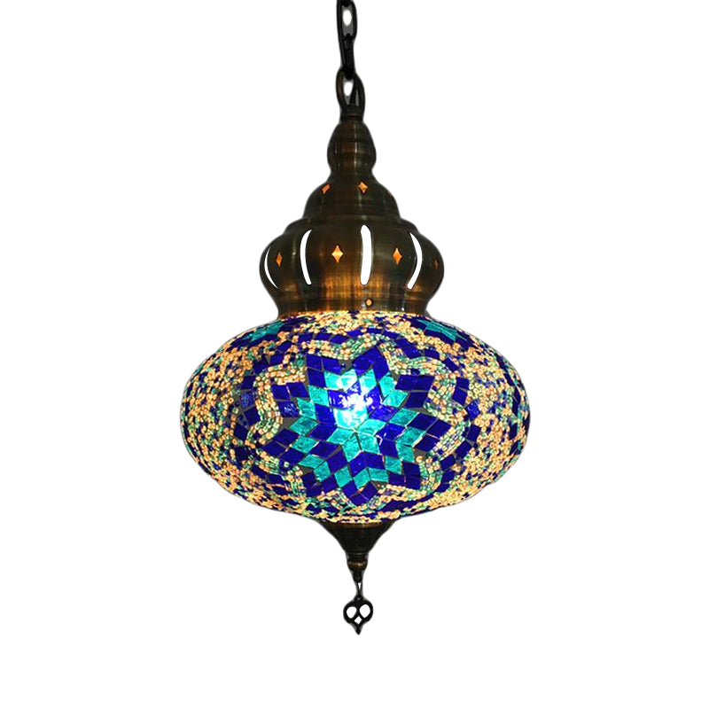 Sferische plafondlamp Vintage Wit/rood/blauw glas 1/5 bollen Hanglampje Lamp voor koffiehuis