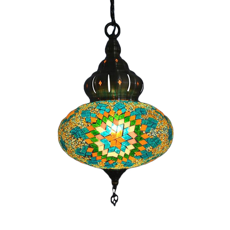 Sferische plafondlamp Vintage Wit/rood/blauw glas 1/5 bollen Hanglampje Lamp voor koffiehuis