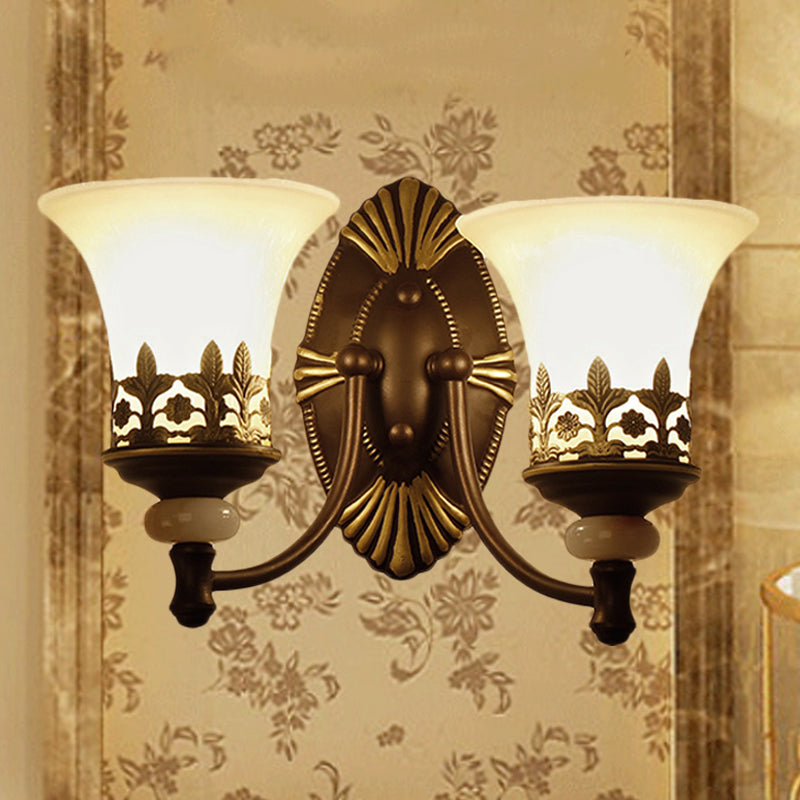 Lumière murale de cloche noire