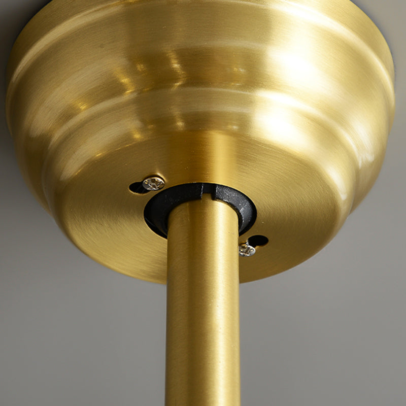 Brass Sputnik 3 Blades Anhänger Lüfter Lampe Mitte des Jahrhunderts 12-Licht 38,5 "breit